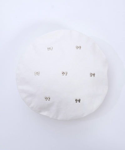 Ribbon Parts Denim Beret