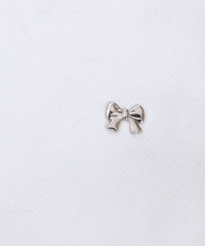 Ribbon Parts Denim Beret