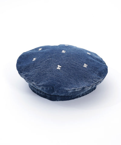 Ribbon Parts Denim Beret