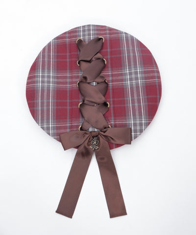 Tartan Plaid Ribbon Beret