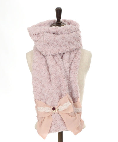 Ribbon Design Fur Scarf