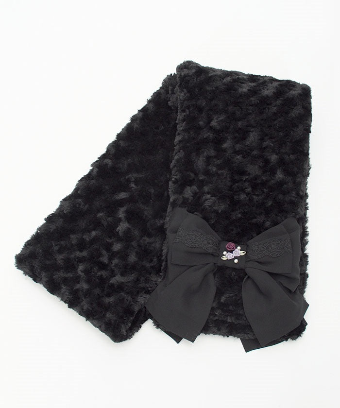 Ribbon Design Fur Scarf