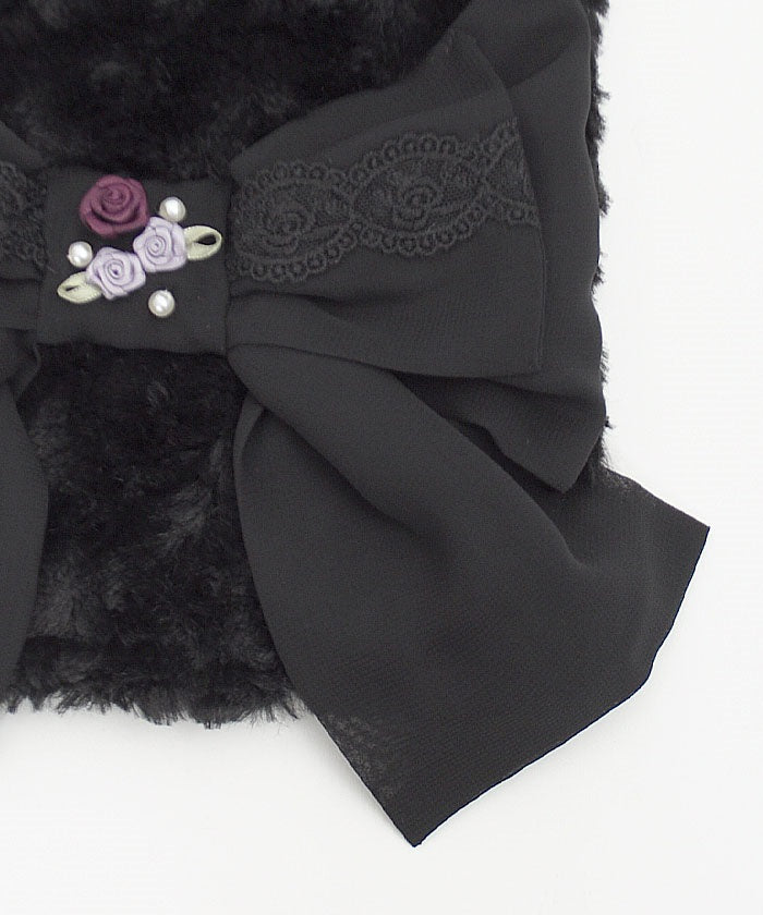 Ribbon Design Fur Scarf