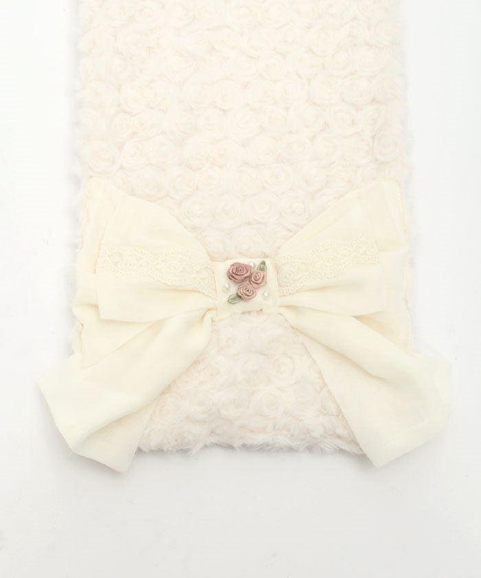 Ribbon Design Fur Scarf – axes femme from JAPAN