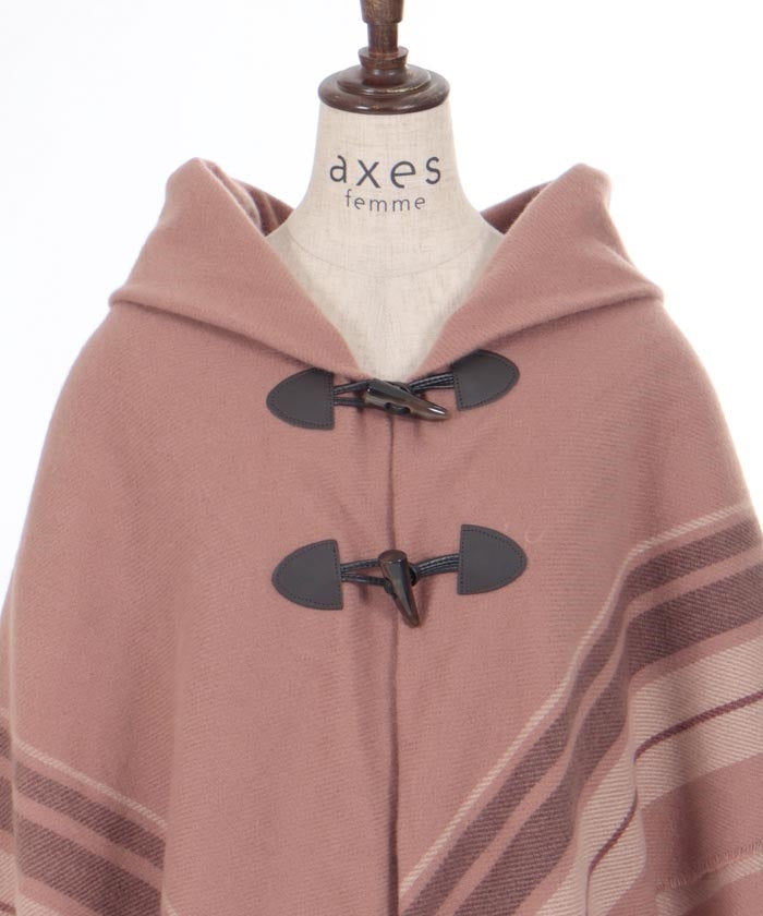 Side Line Plaid Poncho – axes femme from JAPAN