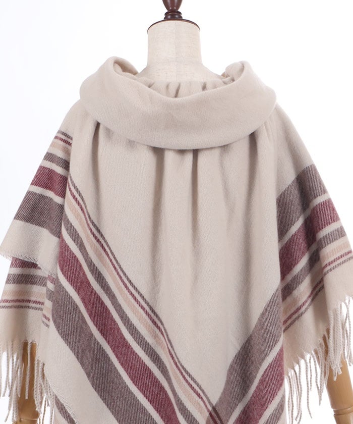 Side Line Check Poncho – axes femme from JAPAN