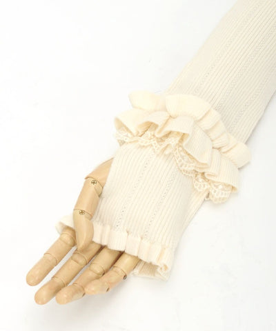 Rose Embroidery Arm Warmers