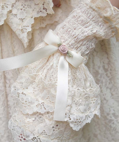 Rose Ribbon Lace Cuffs