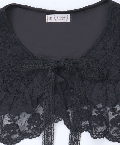 Lace Frill Round Fake Collar