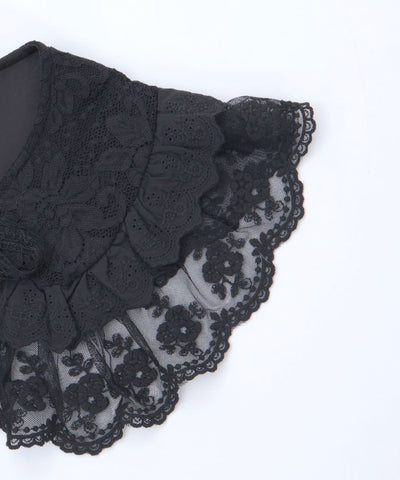 Lace Frill Round Fake Collar