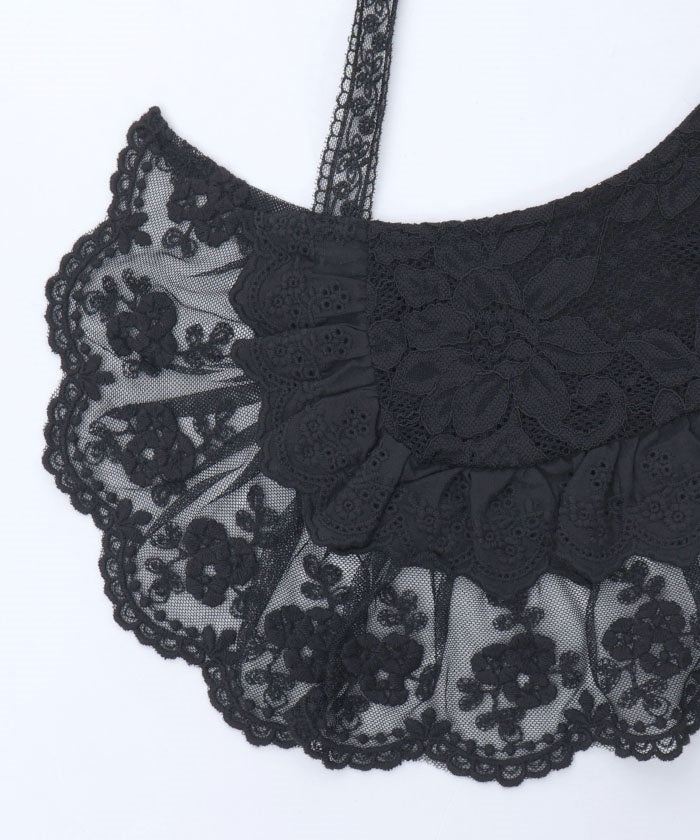 Lace Frill Round Fake Collar