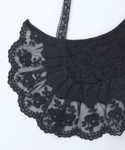 Lace Frill Round Fake Collar