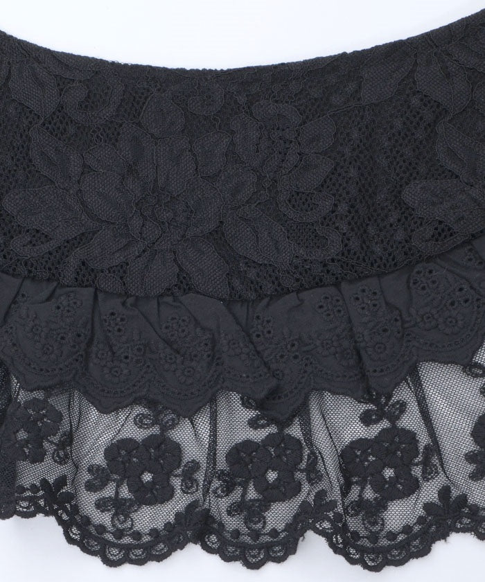 Lace Frill Round Fake Collar