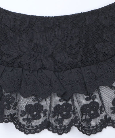 Lace Frill Round Fake Collar