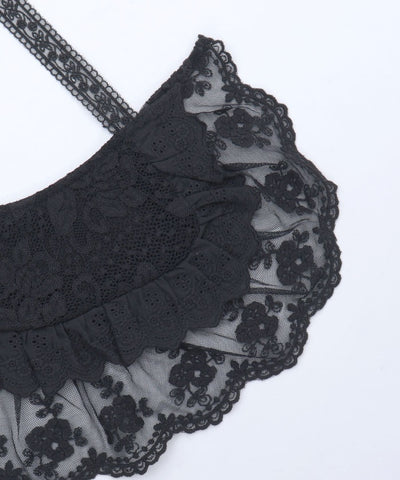 Lace Frill Round Fake Collar