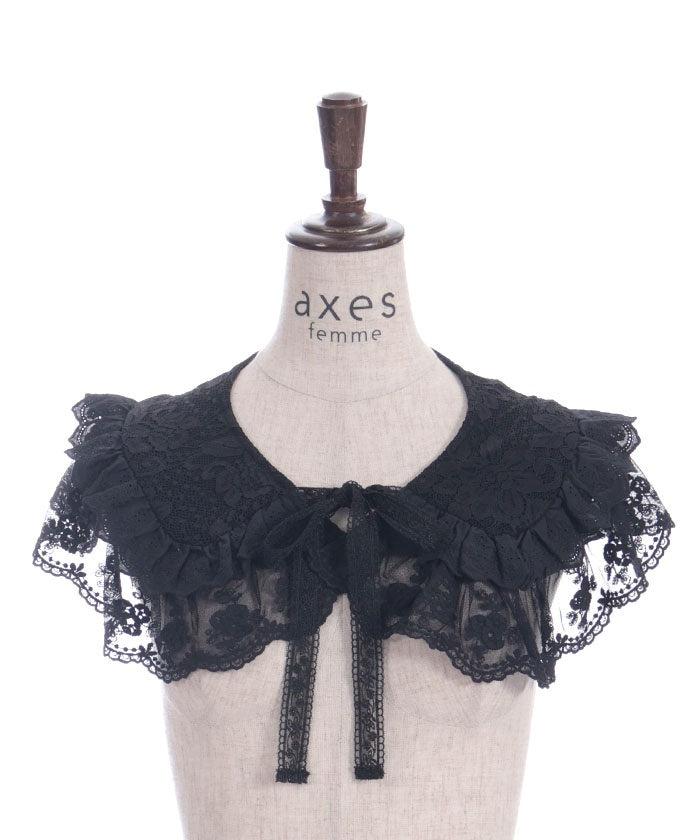 Lace Frill Round Fake Collar