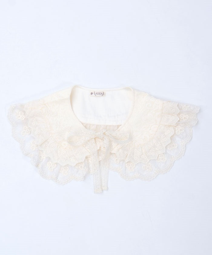 Lace Frill Round Fake Collar
