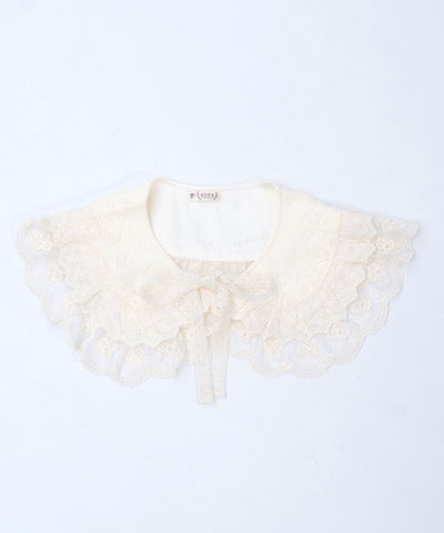 Lace Frill Round Fake Collar