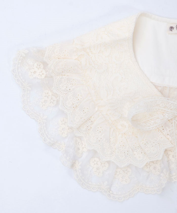 Lace Frill Round Fake Collar