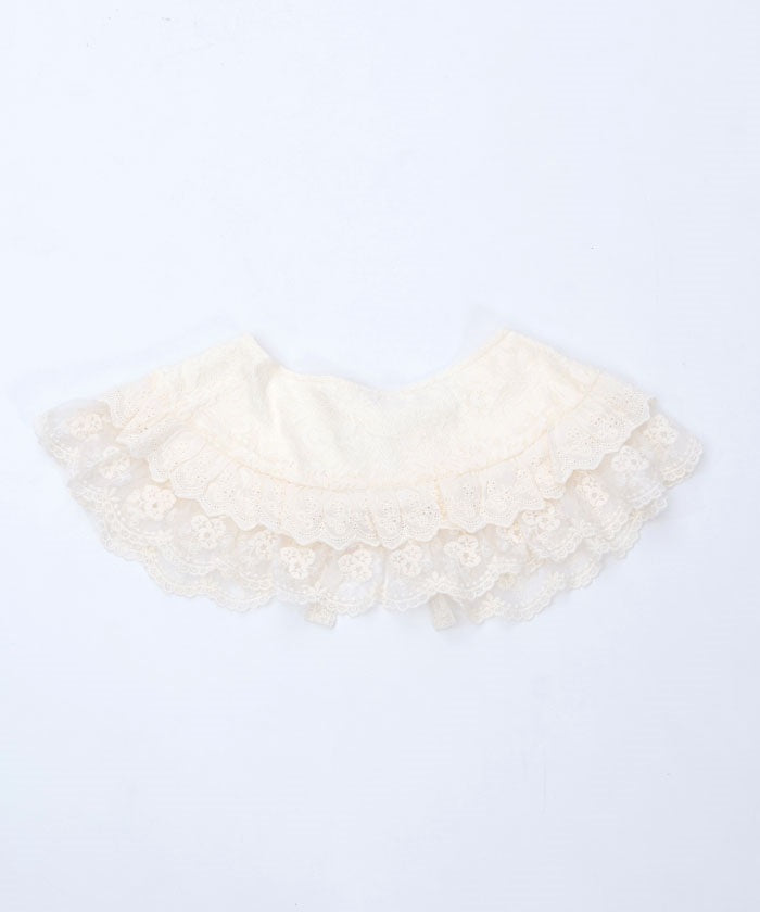 Lace Frill Round Fake Collar