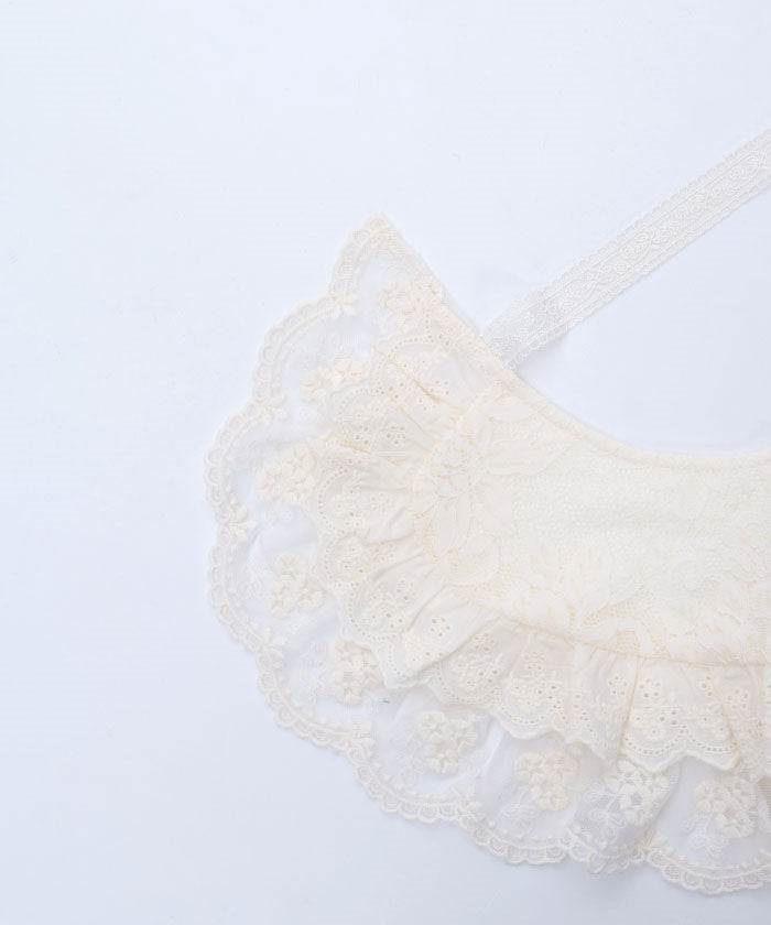 Lace Frill Round Fake Collar