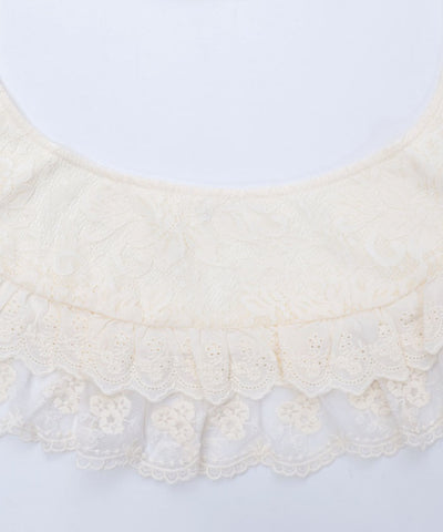 Lace Frill Round Fake Collar