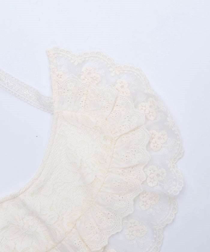 Lace Frill Round Fake Collar