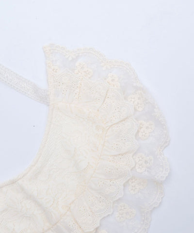 Lace Frill Round Fake Collar