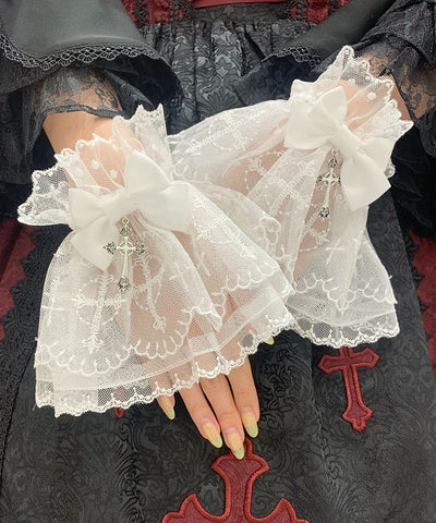 Cross Lace Wrist Cuffs