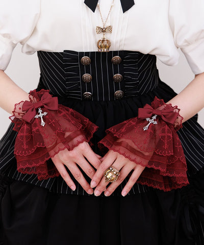 Cross Lace Wrist Cuffs