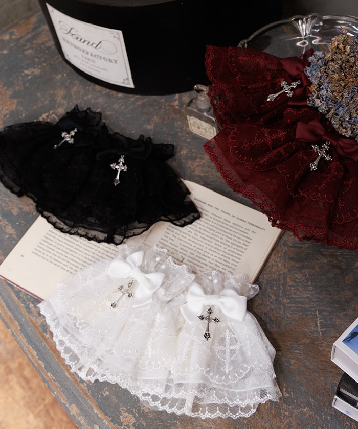 Cross Lace Wrist Cuffs