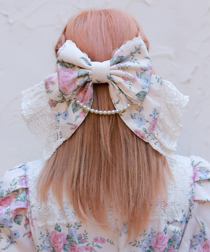 Classical Rose Pattern Barrette Clip – axes femme from JAPAN