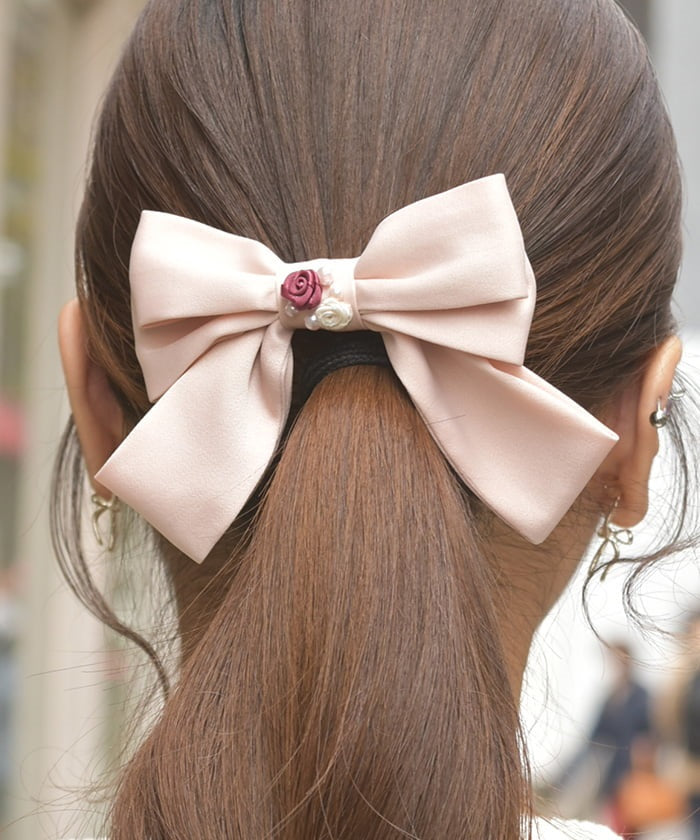 Ribbon Rose Ribbon Hair Clip