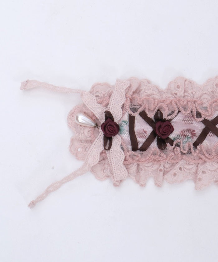 Floral Pattern Lace Headdress