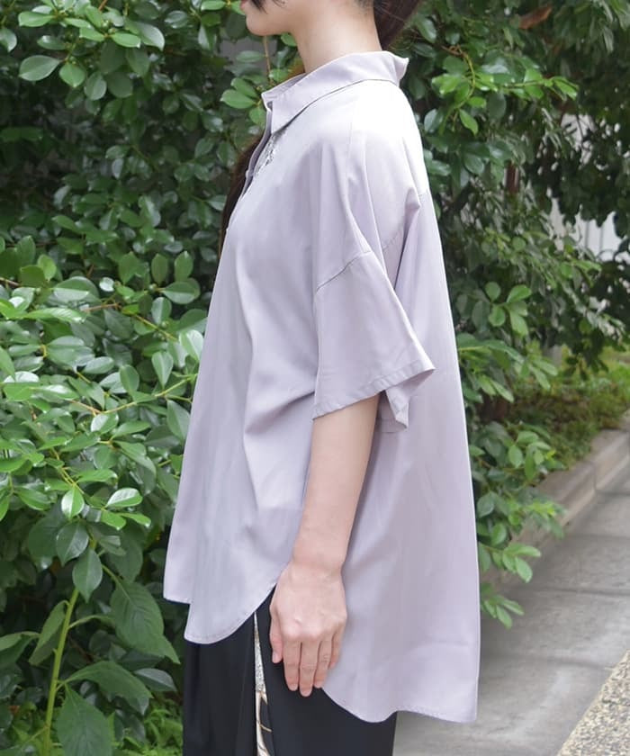 Flower Embroidery Sheer Long Shirt