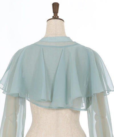 Lamé Cropped Blouse with Cape