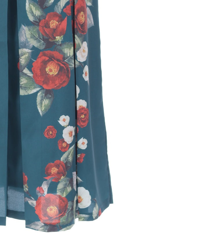 Camellia Pattern Long Skirt