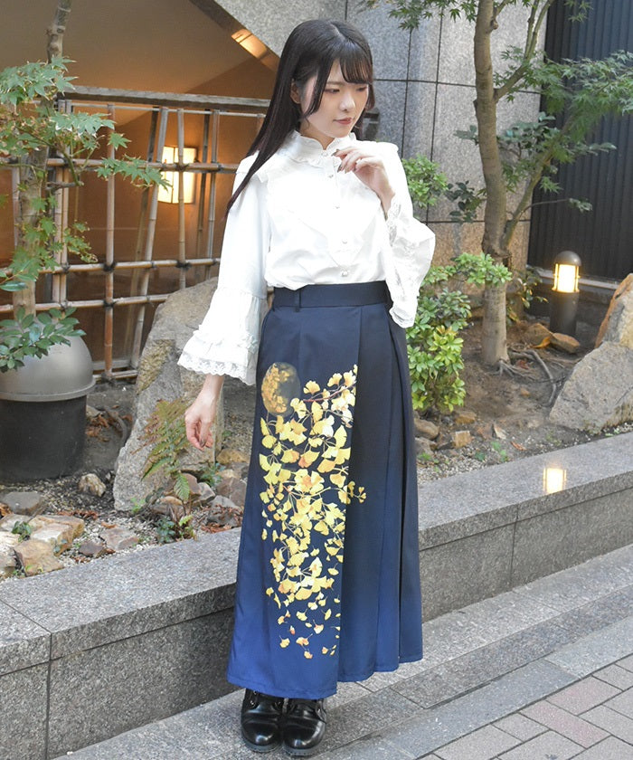 Autumn Leaves Pattern Skirt