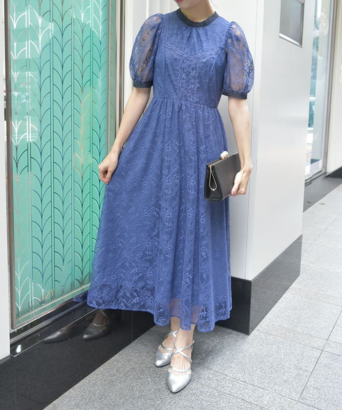 High Neck Lace Dress – axes femme from JAPAN