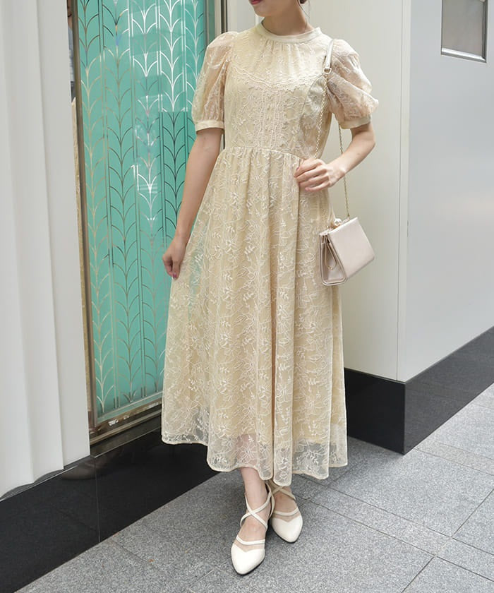 High Neck Lace Dress – axes femme from JAPAN