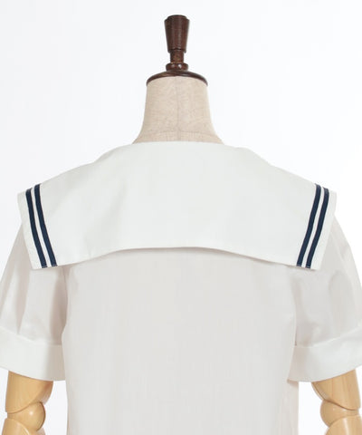 Marine Style Sailor Collar Blouse