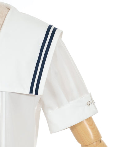 Marine Style Sailor Collar Blouse