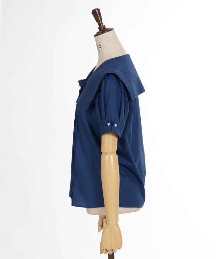 Marine Style Sailor Collar Blouse – axes femme from JAPAN Marine Style Sailor Collar Blouse – axes femme from JAPAN