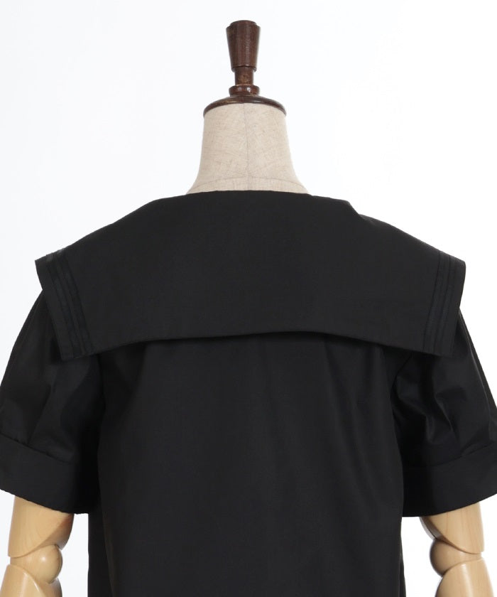 某メーカー axes – Blouse Collar Sailor Style Marine femme JAPAN from シャツ+ブラウス(半袖+袖なし)