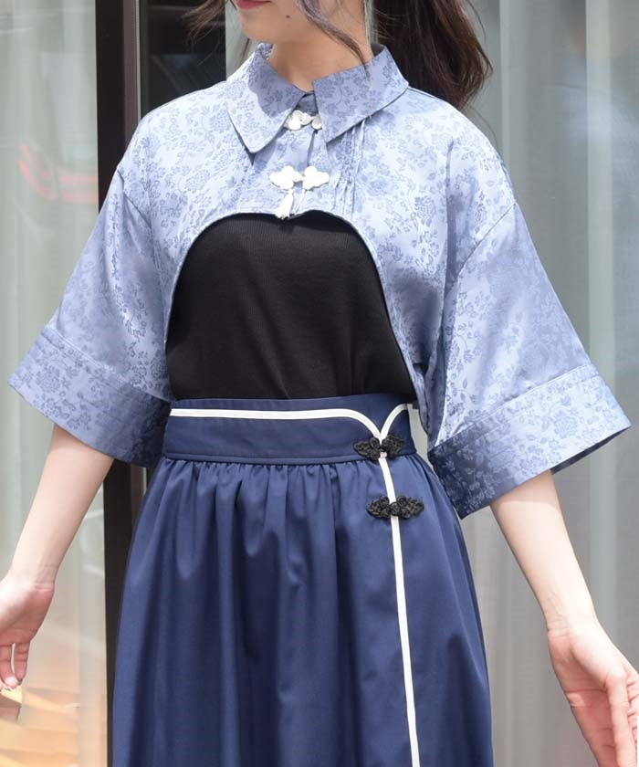 Audire bowtie blouse(Blue)