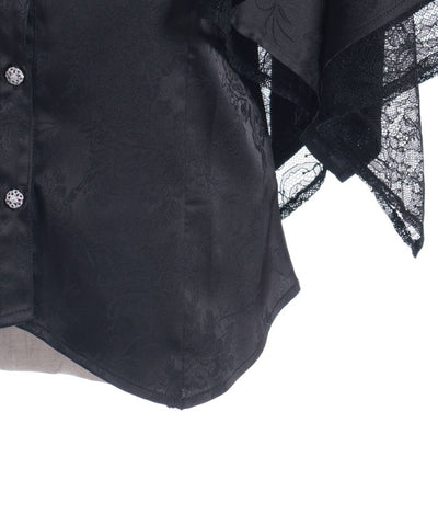Cape Style Jacquard Blouse