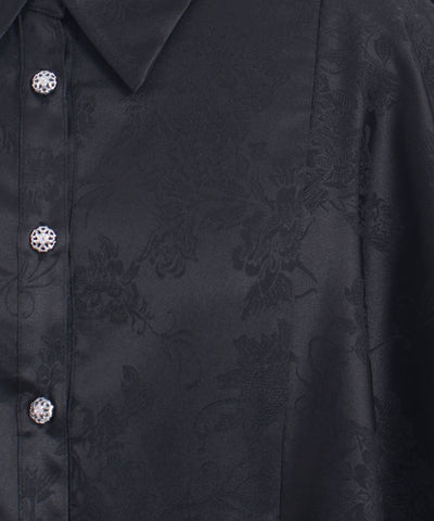 Cape Style Jacquard Blouse