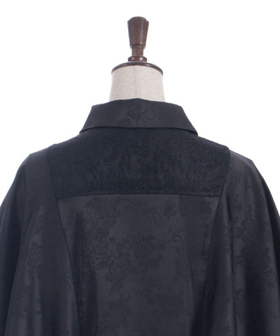 Cape Style Jacquard Blouse