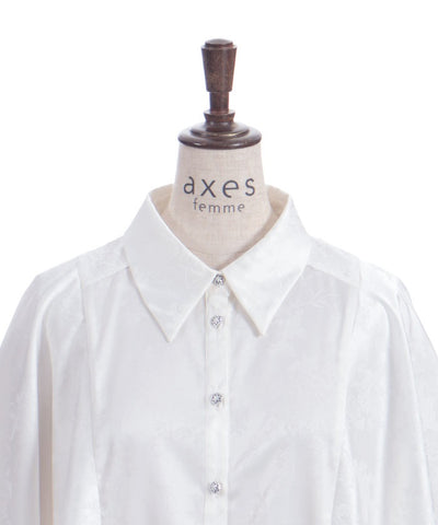 Cape Style Jacquard Blouse
