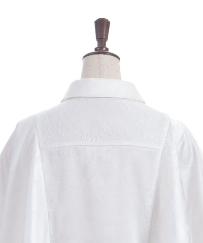 Cape Style Jacquard Blouse
